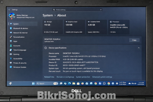 DELL Latitude 3190  - নতুনের মতো ফ্রেশ ল্যাপটপ বিক্রি হবে
